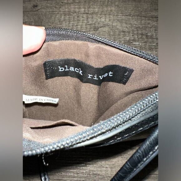 Black Rivet Wristlet - Picture 3 of 6